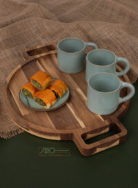 سینی گرد دسته دار کد B1014