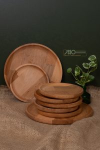 ست دیس گرد و پیش دستی چوب راش z1018