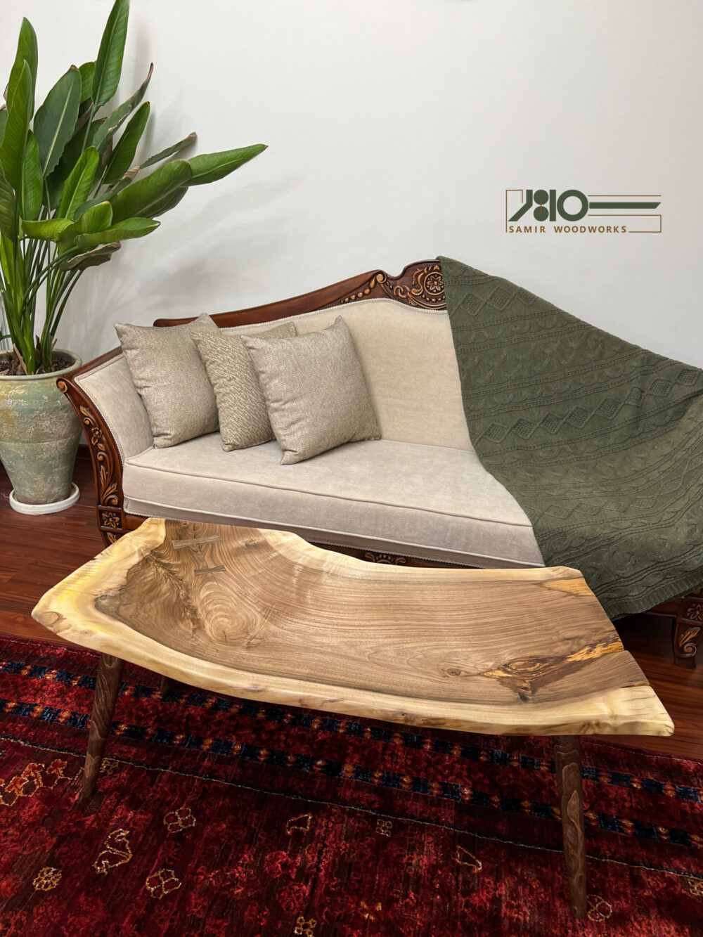 میز جلو مبلی چوبی