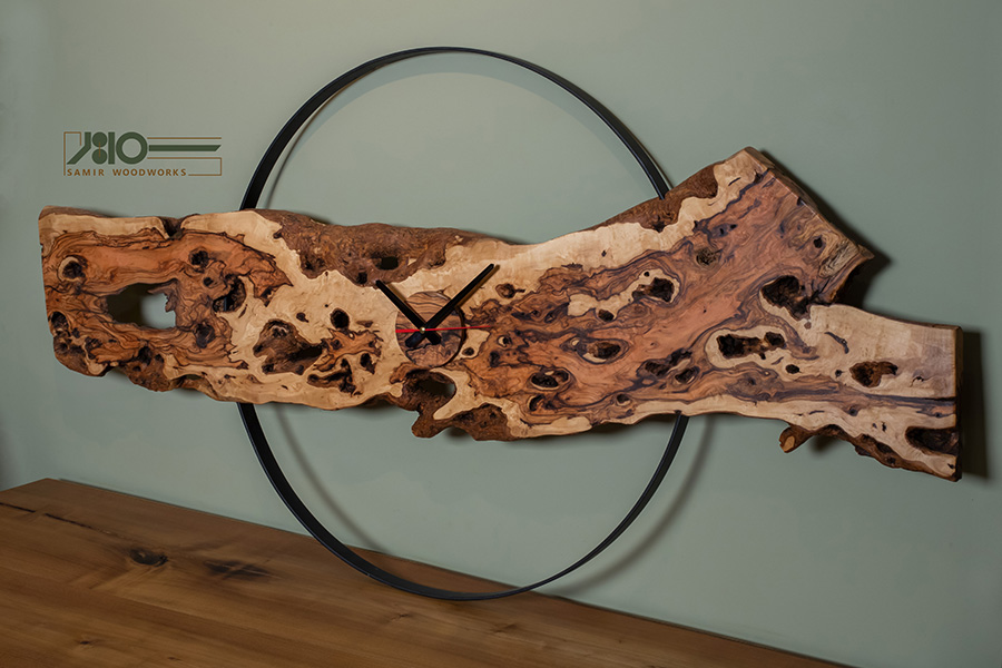 ساعت دیواری رستیک چوبی